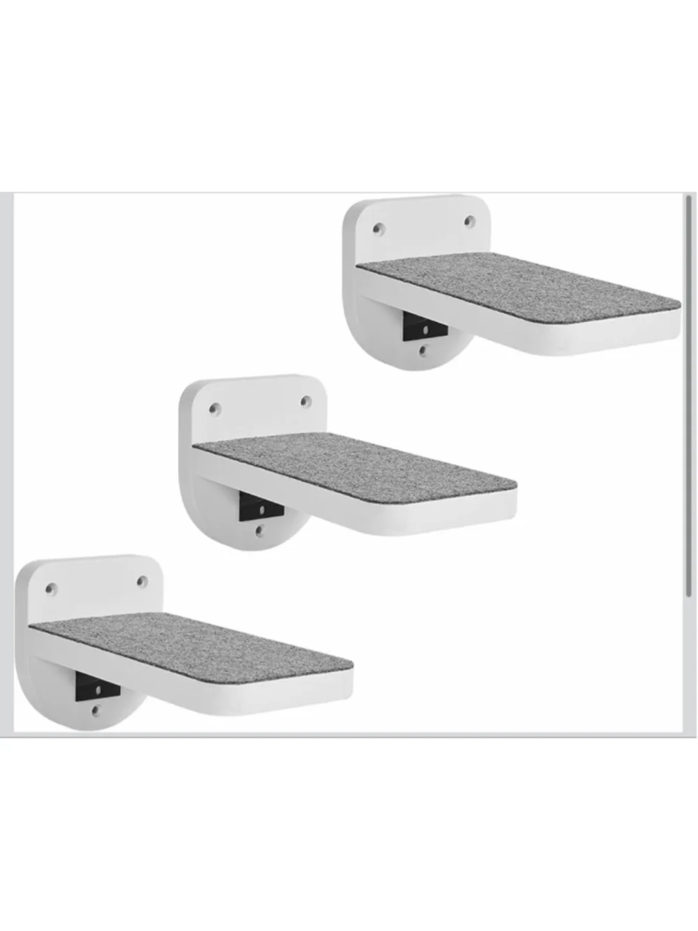 NEW Set of 3 Wood Cat Steps for Wall Mounted Cat Shelves Perch Holds 30 lbs